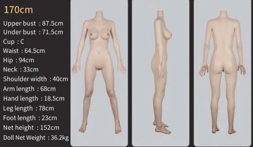 Aurora 170cm C-Cup Liebespuppe